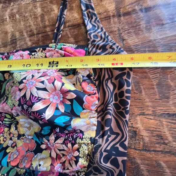 Johnny Was Floral & Animal Print One-Piece Swimsuit 3X Nylon Blend - Picture 8 of 16